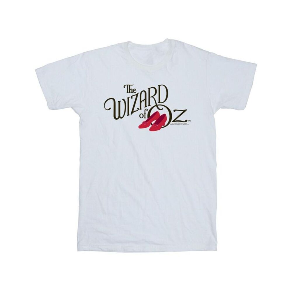 The Wizard Of Oz Girls Ruby Slippers Logo Cotton T-Shirt / White